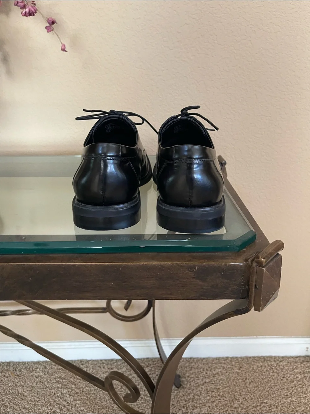Steve Madden Black Leather Derby Shoes